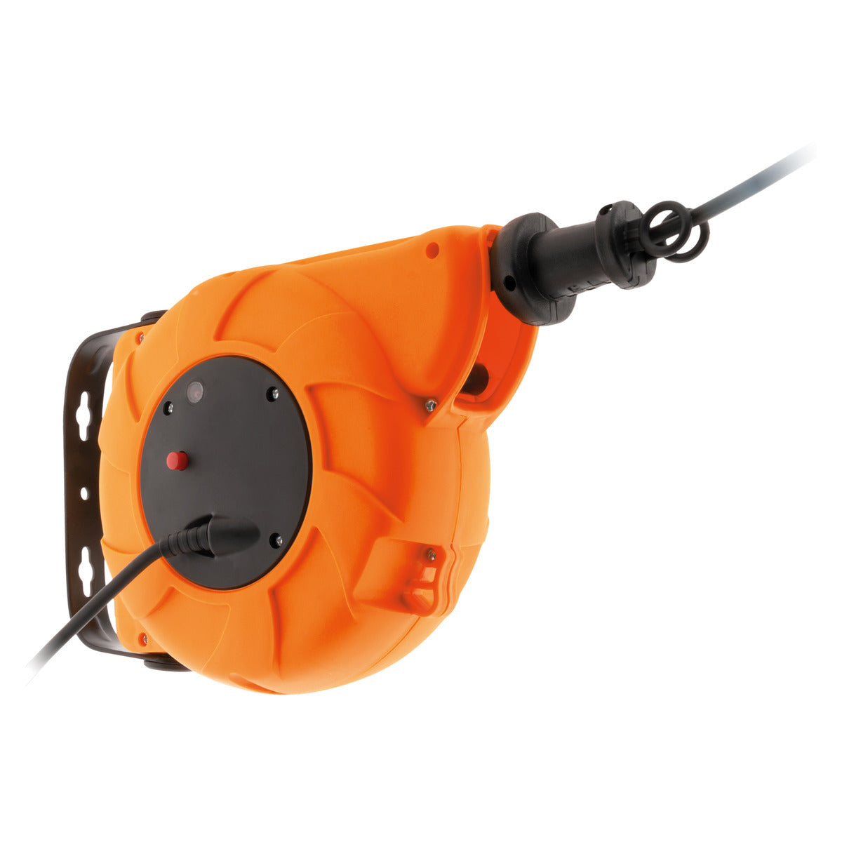 Enrouleur mural câble H05VV-F 3G1mm² 11m + 2m - orange - Zenitech