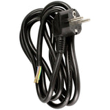 Lot de 6 cordons d'alimentation avec prise 16A 3G1,5mm² 2m - Noir - Zenitech