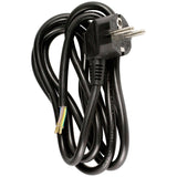 Lot de 6 cordons d'alimentation avec prise 16A 3G1,5mm² 2m - Noir - Zenitech