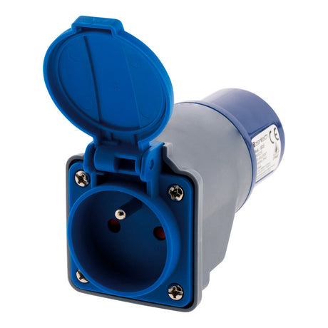 Lot de 4 adaptateurs compact sans câble femelle 16A 2P+T en mâle CEE17 pour camping, nautisme - Zenitech