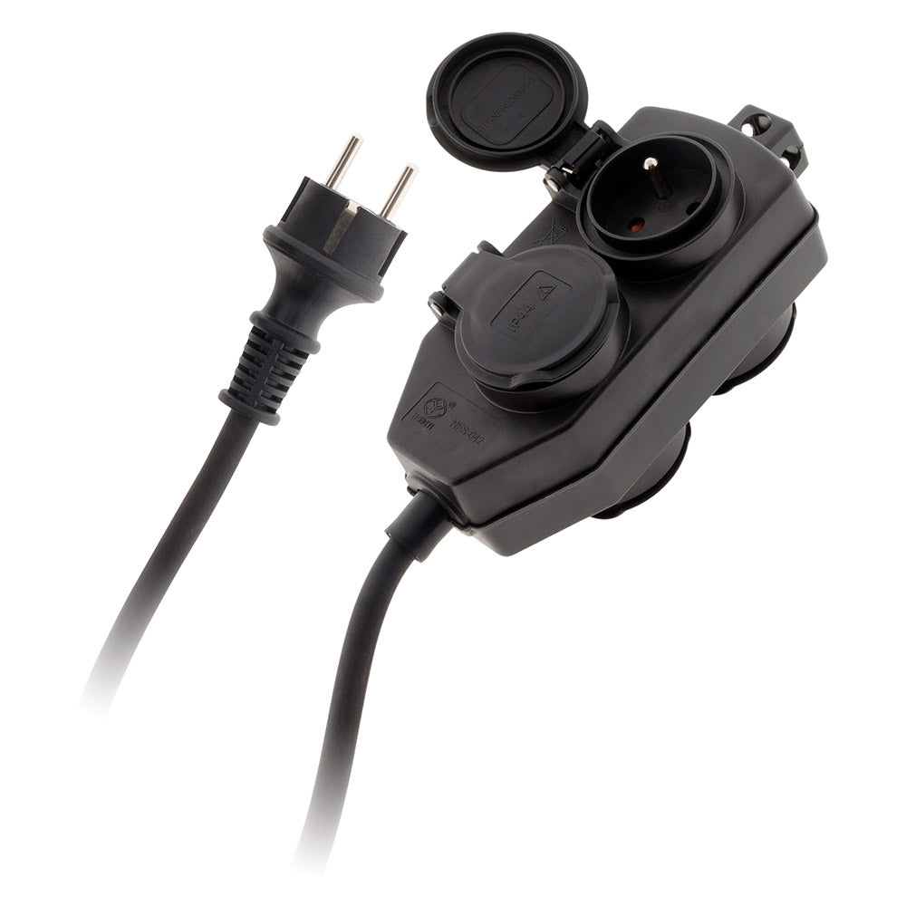 Boitier dérivation 4 prises IP44 5m Zenitech