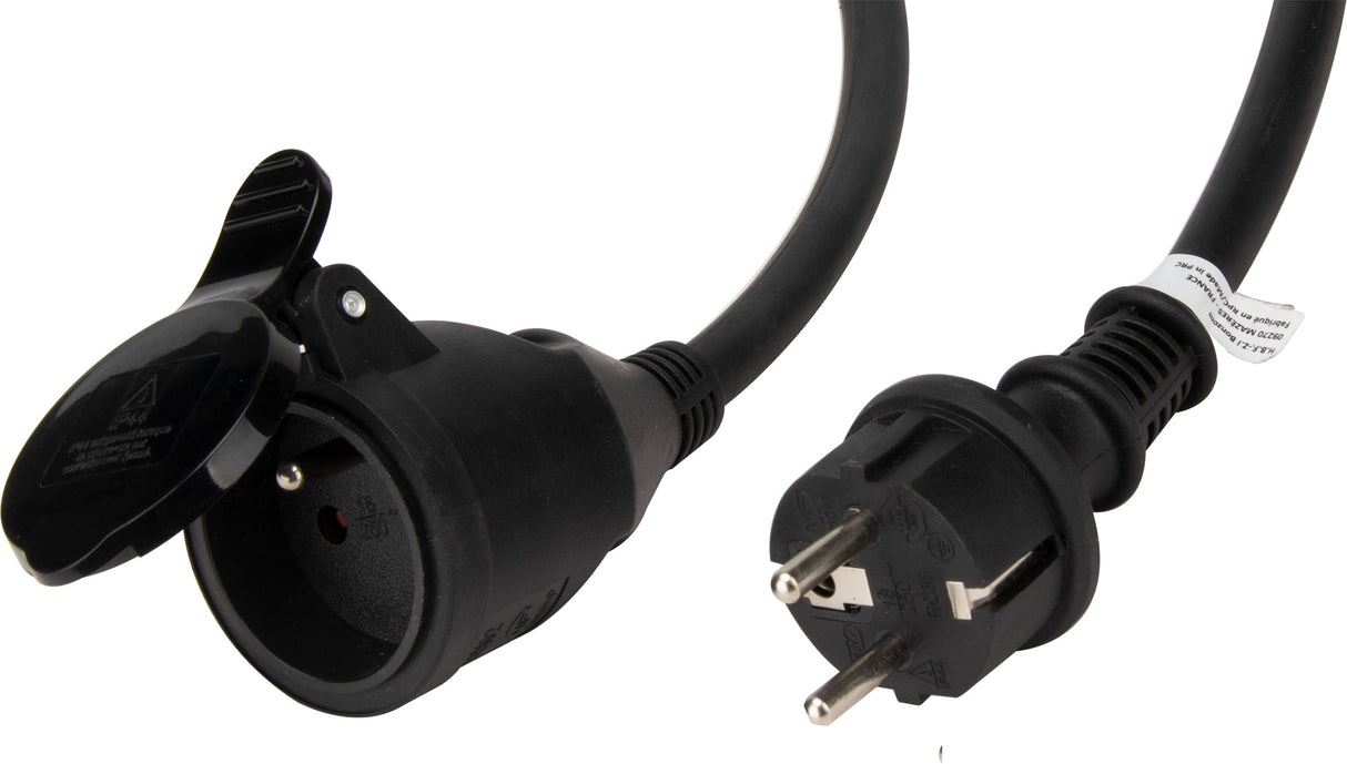 Prolongateur pour chantier HO7RN-F 16A 3G2,5mm² 10m - Noir - Zenitech