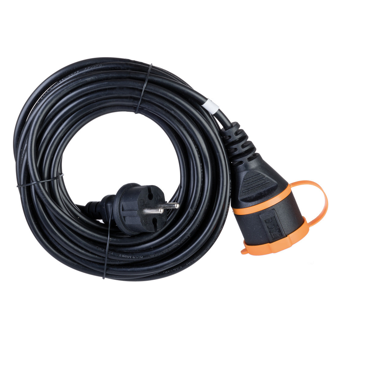 Rallonge étanche 2P avec clip de fixation orange - Zenitech