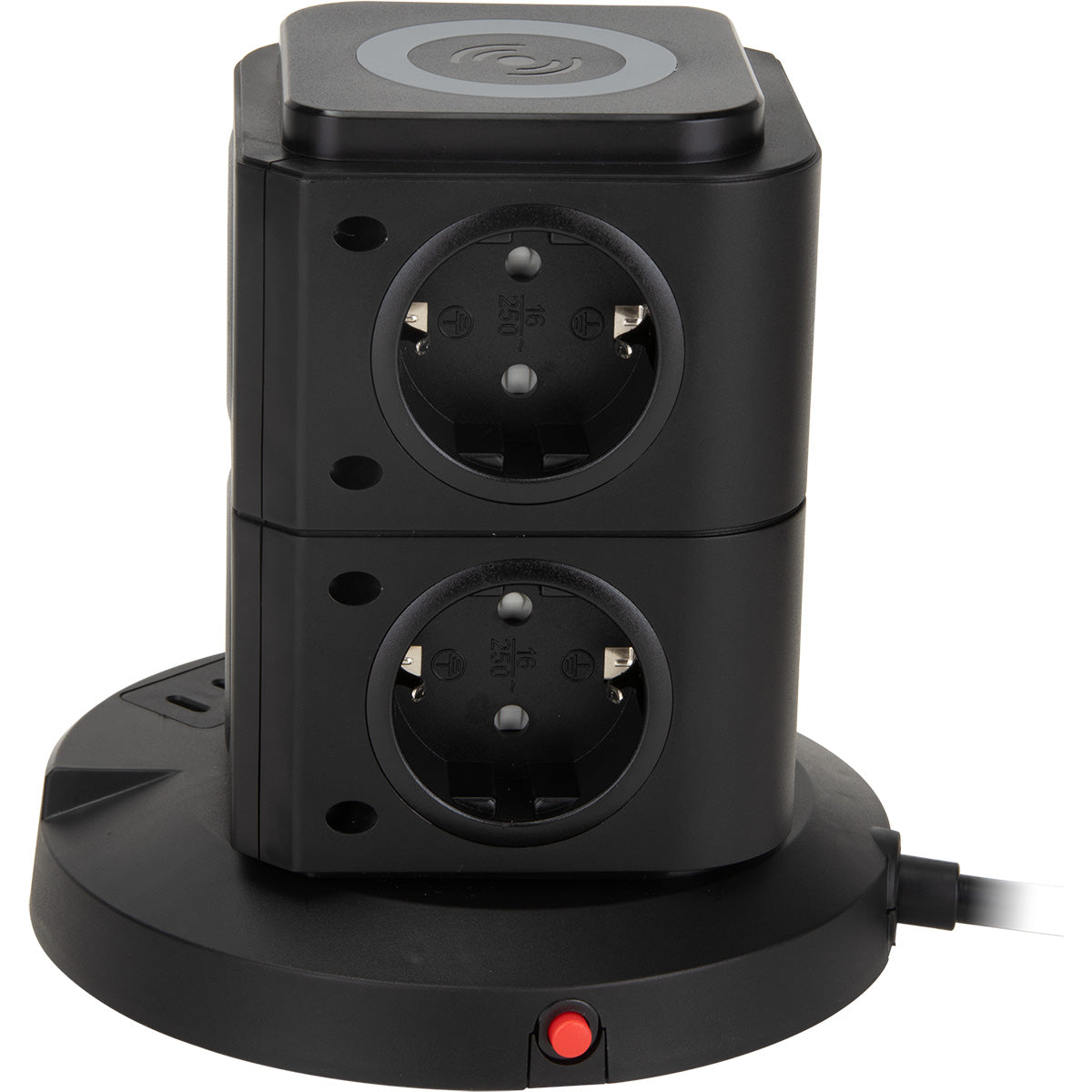 Tour multiprise induction 8 prises Schuko 16A+ USB - Watt and Co