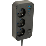 Bloc multiprise 16A + interrupteurs + USB-C 1,4m - Watt and Co