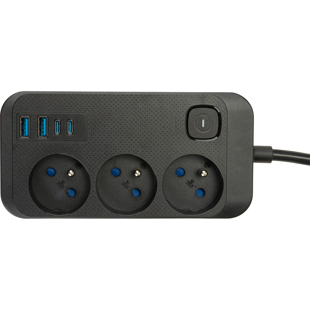 Bloc multiprise 16A + interrupteurs + USB-C 1,4m - Watt and Co