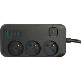Bloc multiprise 16A + interrupteurs + USB-C 1,4m - Watt and Co