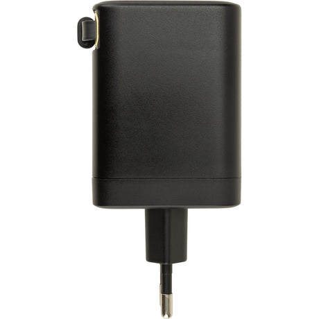 Chargeur secteur 1 x USB-A 2 x USB-C + câble rétractable 70cm - Watt and Co