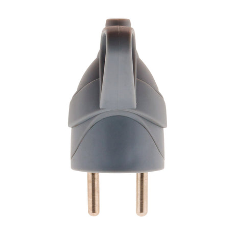 Fiche mâle anneau + ergot 16A 2P+T - gris - Zenitech