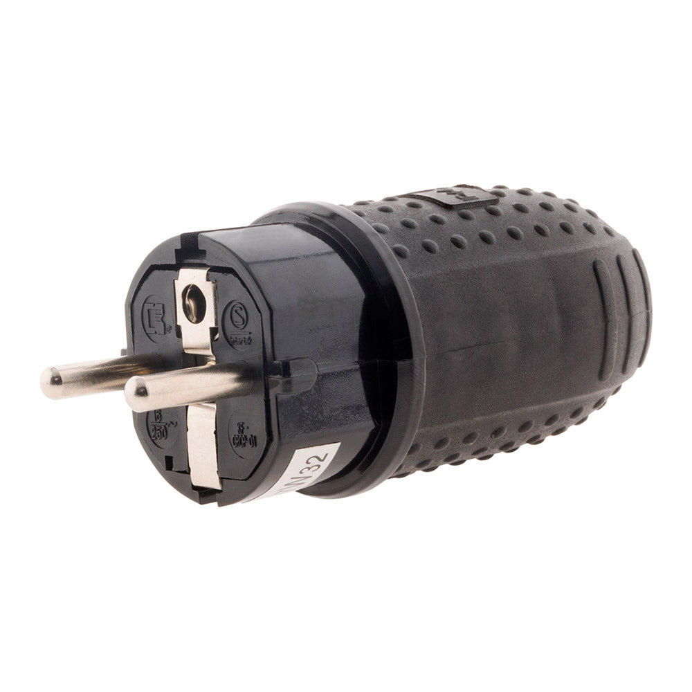 Fiche caoutchouc mâle 16A - 2P+T - Zenitech