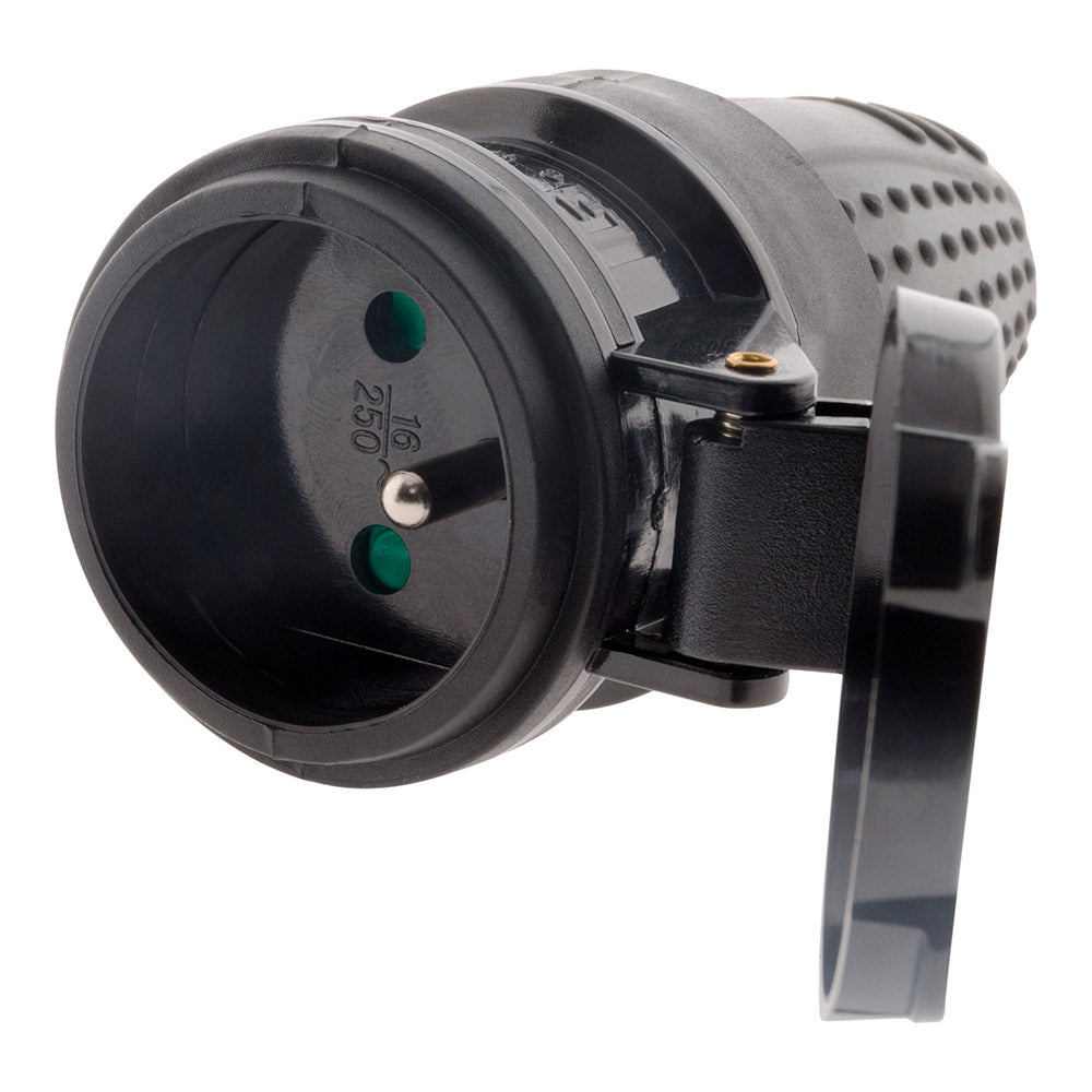 Fiche caoutchouc femelle 16A 2P+T - Zenitech