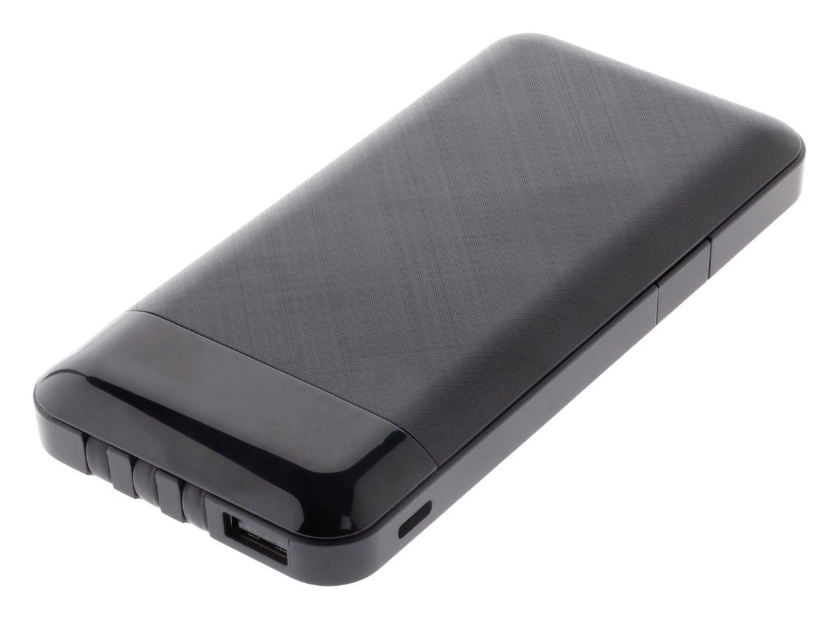 Powerbank compact / Batterie nomade - USB-A/C 10 000 mAh - Smartphone/Tablette - Noir - Zenitech