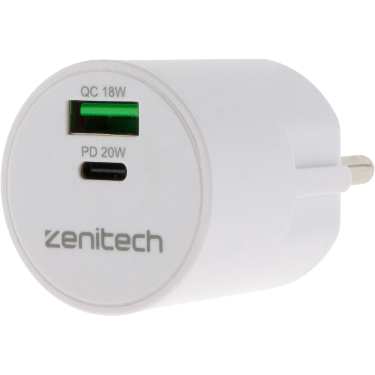 Mini chargeur USB A+C - Quick Charge - 20W - Zenitech