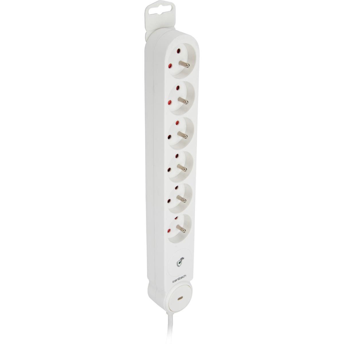 Bloc multiprise parafoudre 16A + interrupteur - Zenitech