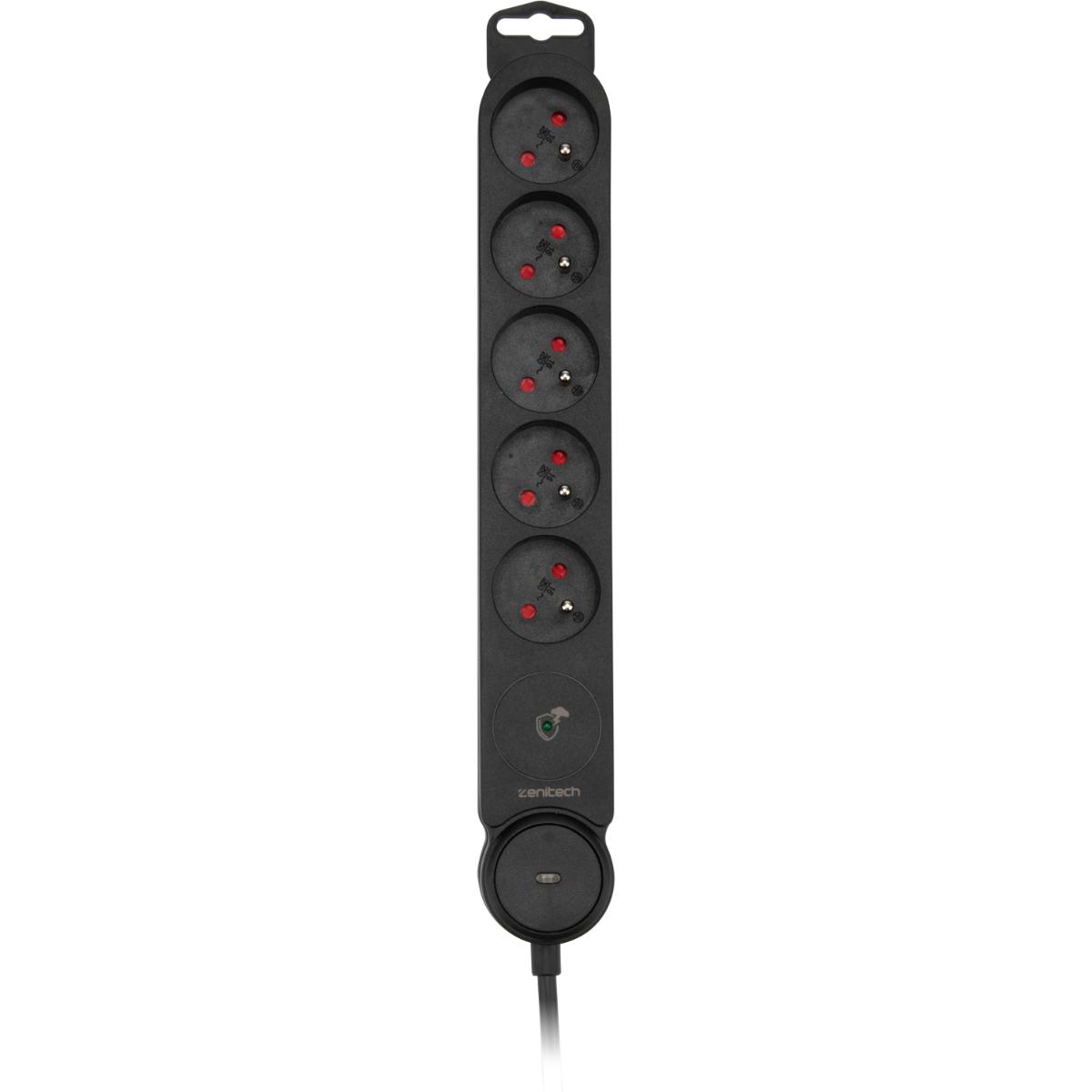 Bloc multiprise parafoudre 16A + interrupteur - Zenitech