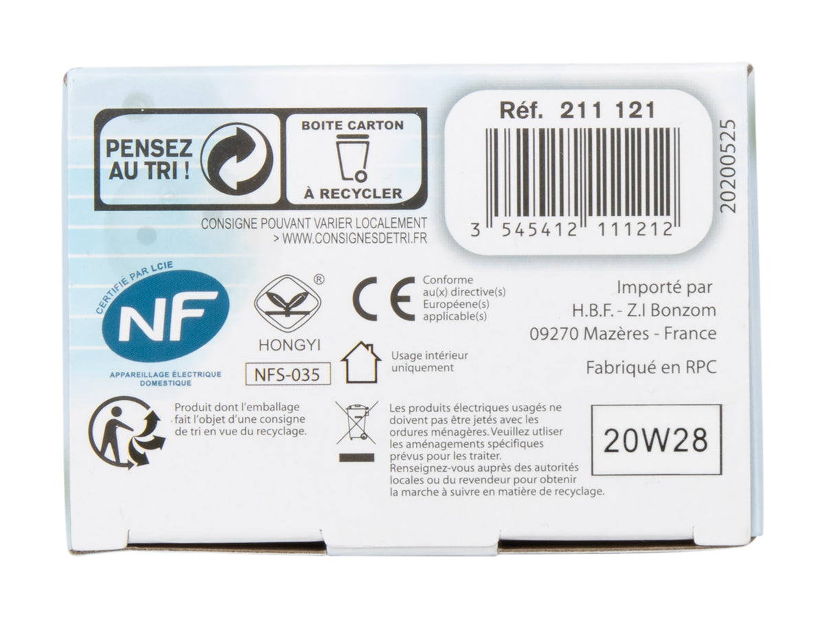 Parafoudre 1 prise simple - Noir - Zenitech