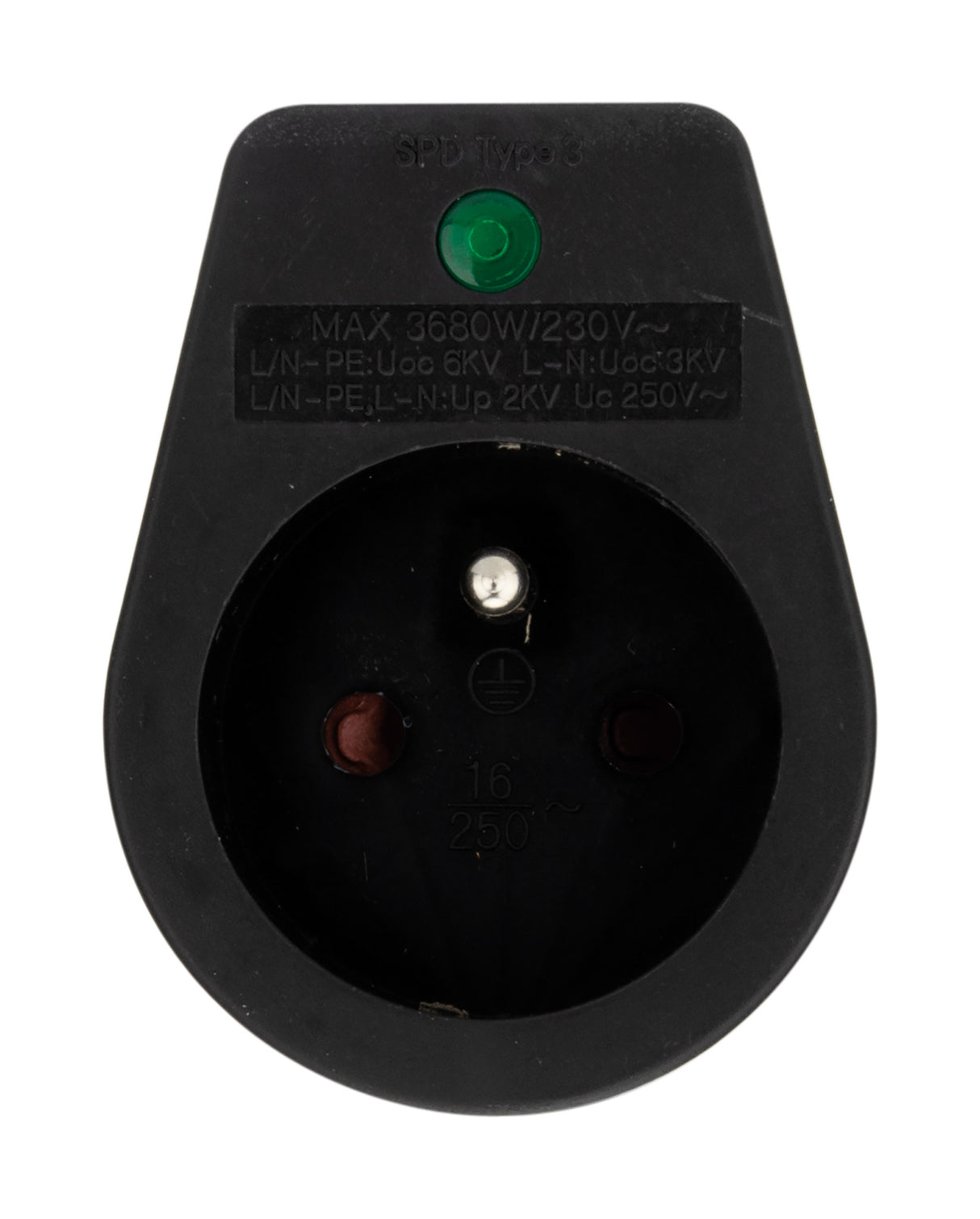 Parafoudre 1 prise simple - Noir - Zenitech