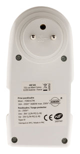 Prise parafoudre téléphone + TV SAT Ø9,52mm - Zenitech