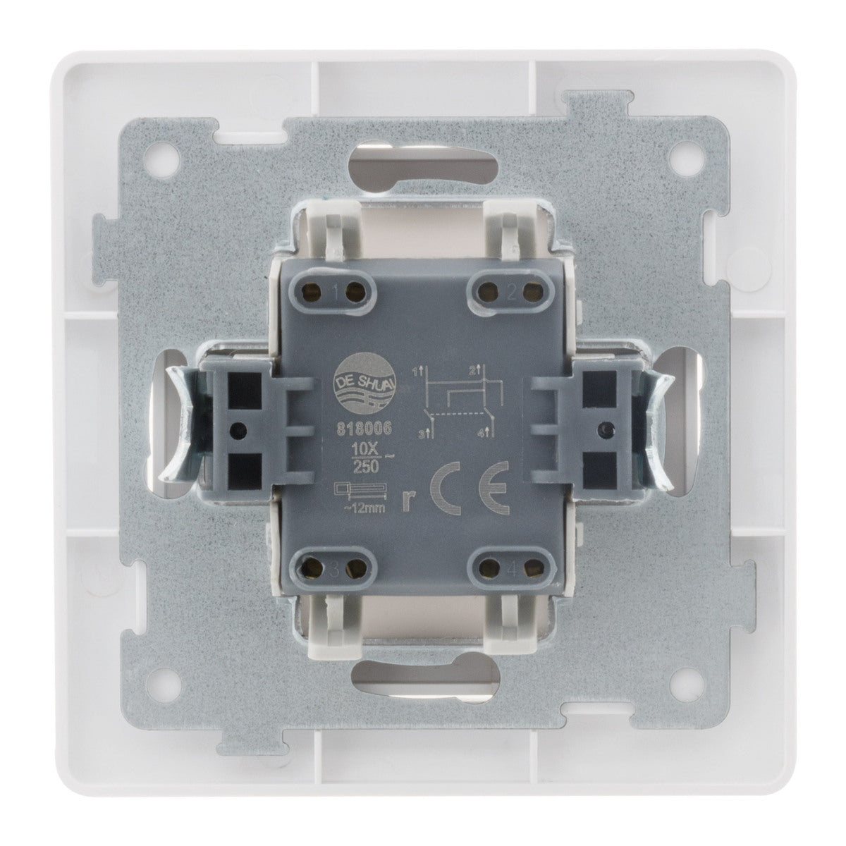 Interrupteur encastré blanc 10A - Zenitech