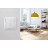 Va-et-vient double en saillie à bornes automatiques - Blanc - Orys -Zenitech