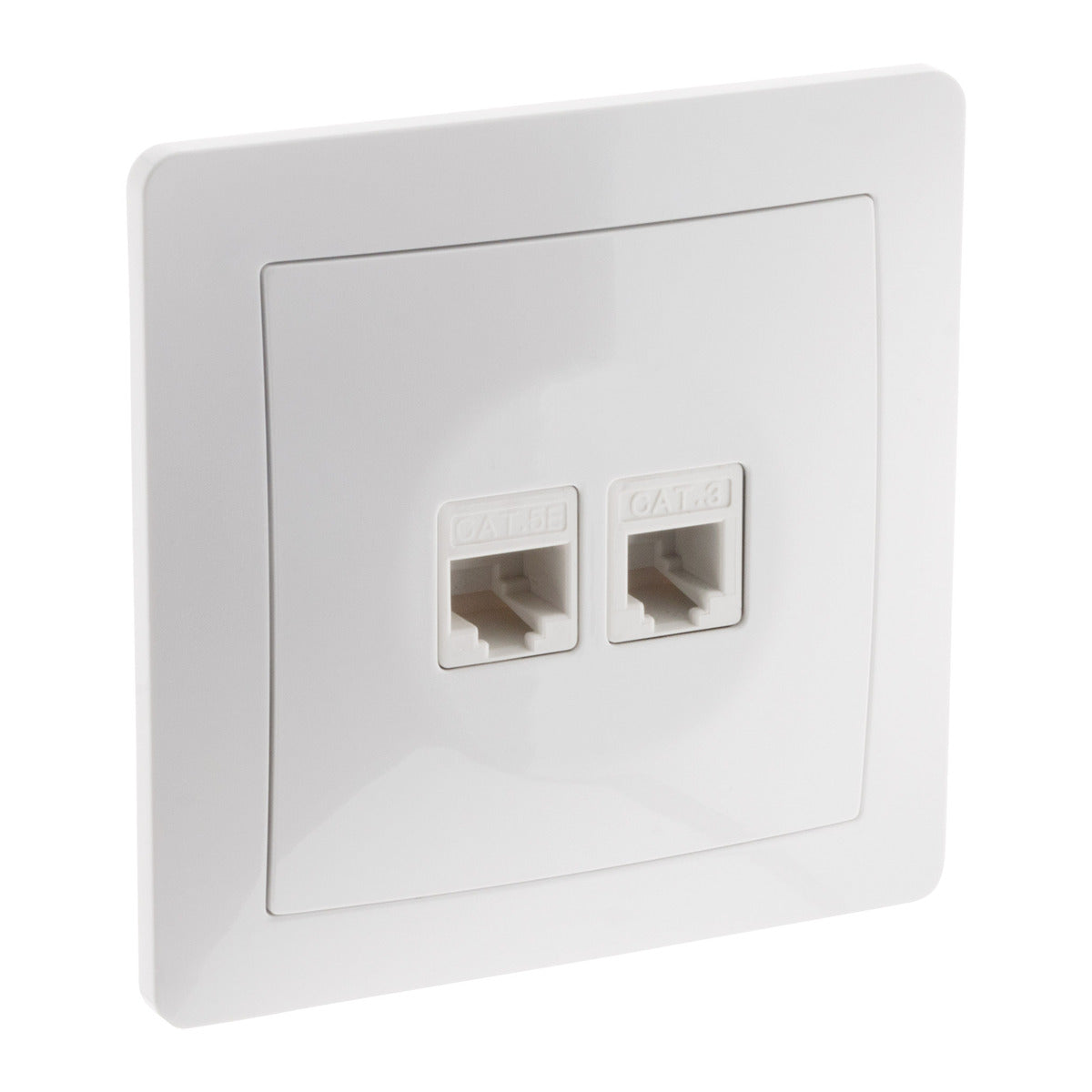 Prise téléphone RJ11+RJ45 encastrable - Blanc - Orys - Zenitech