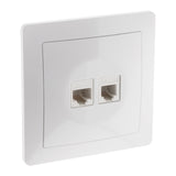 Prise téléphone RJ11+RJ45 encastrable - Blanc - Orys - Zenitech