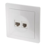 Prise téléphone RJ11+RJ45 encastrable - Blanc - Orys - Zenitech
