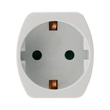 Adaptateur électrique mâle France - femelle Schuko blanc - Zenitech