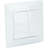 Double va et vient encastré Zyna - Blanc - Zenitech