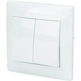 Double va et vient encastré Zyna - Blanc - Zenitech