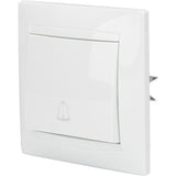 Bouton sonnette encastré Zyna - Blanc - Zenitech