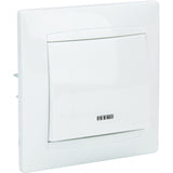 Bouton poussoir à voyant encastré Zyna - Blanc - Zenitech