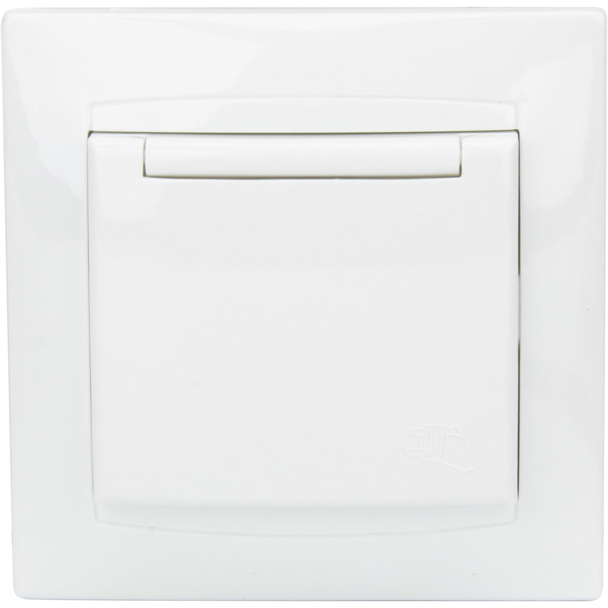 Prise Schuko à clapet encastrée - Blanc - Zyna - Zenitech