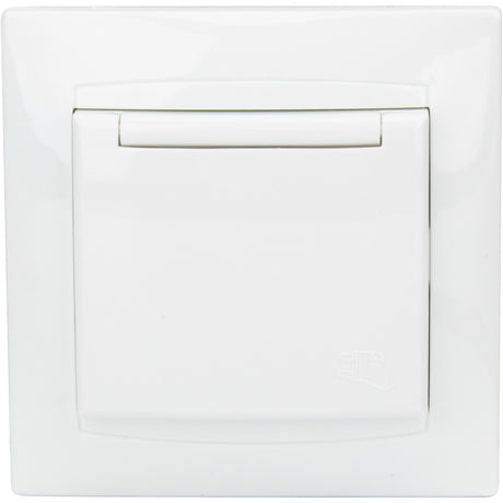 Prise Schuko à clapet encastrée - Blanc - Zyna - Zenitech