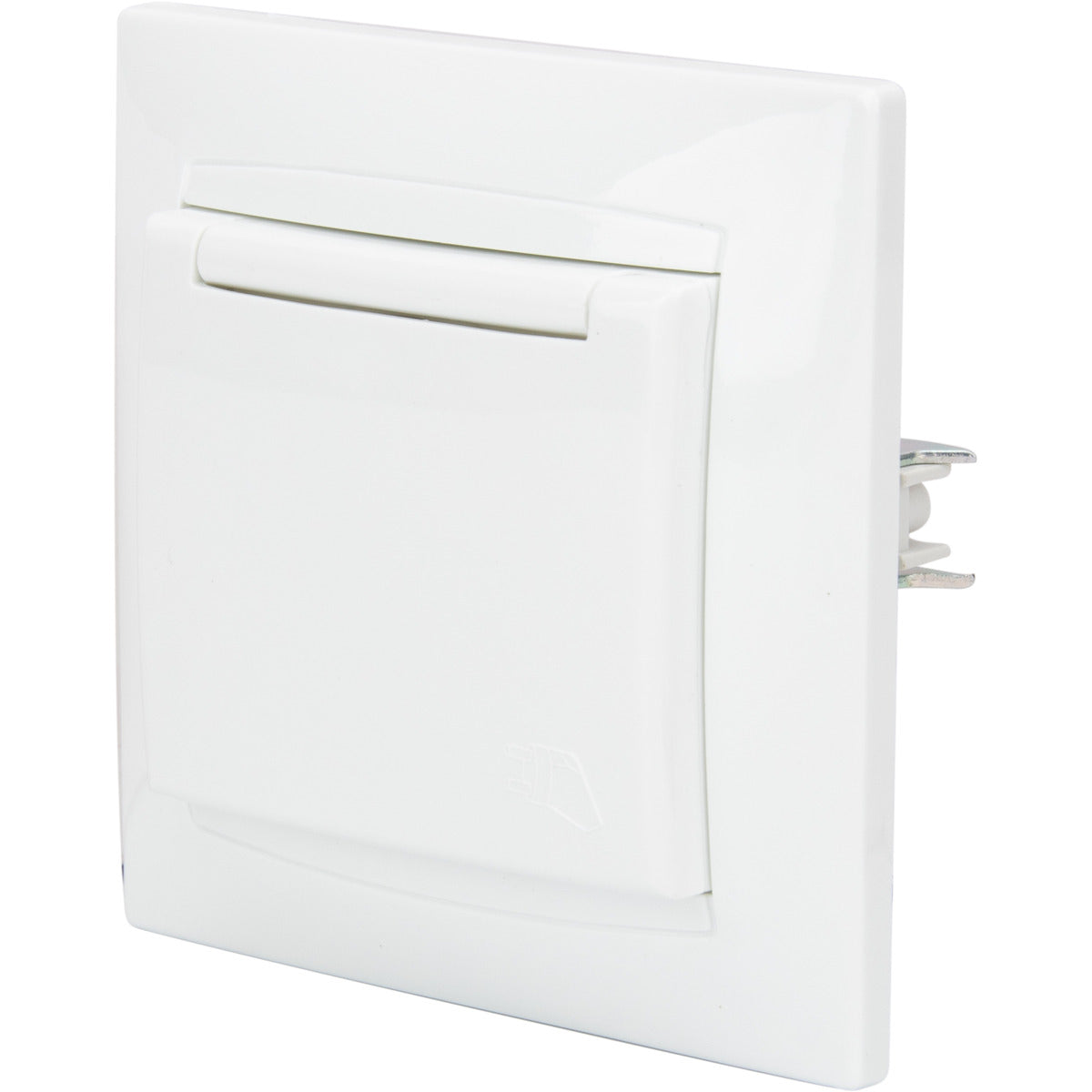 Prise Schuko à clapet encastrée - Blanc - Zyna - Zenitech