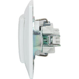 Prise Schuko à clapet encastrée - Blanc - Zyna - Zenitech