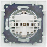 Prise Schuko à clapet encastrée - Blanc - Zyna - Zenitech