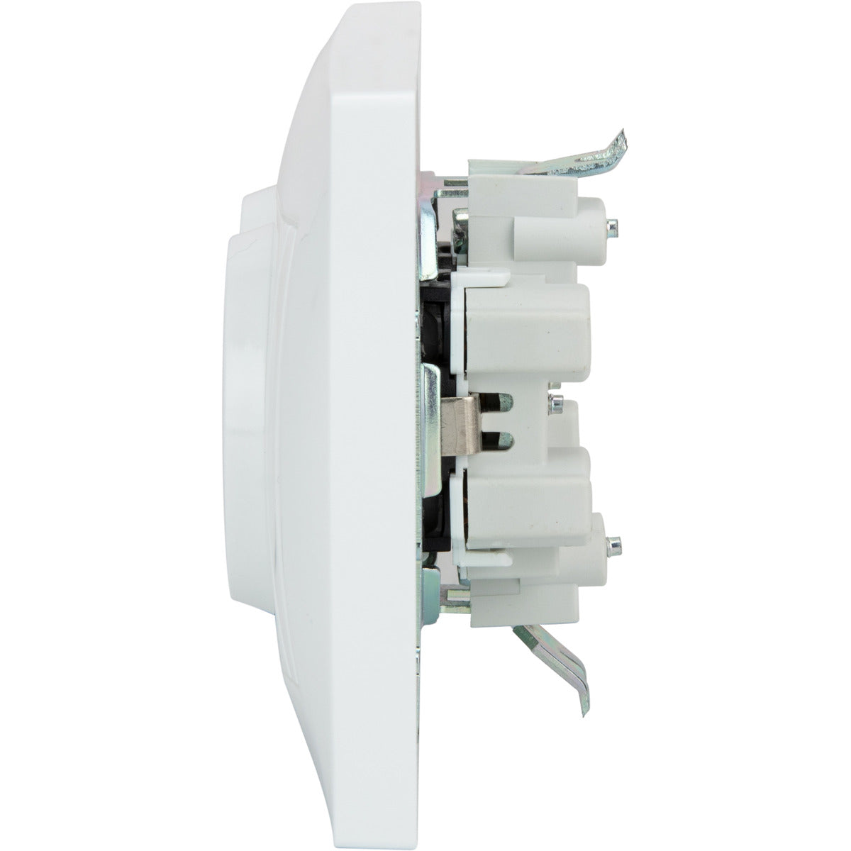 Double prise Schuko monoposte encastrée - Blanc - Zyna - Zenitech