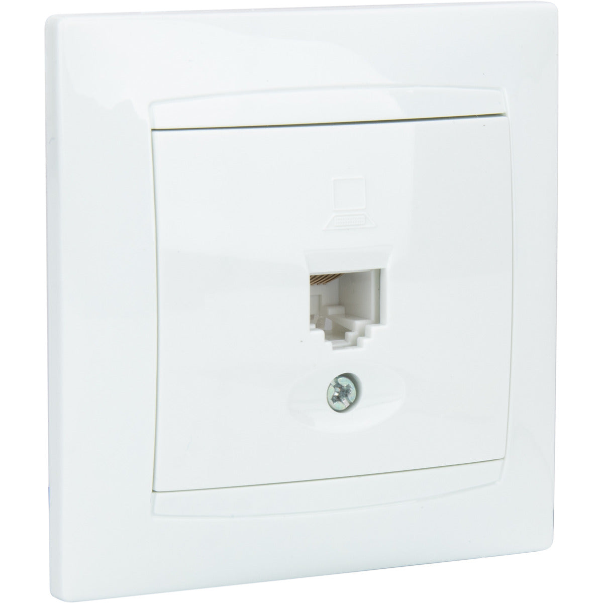 Prise RJ45 encastrée Zyna - Blanc - Zenitech