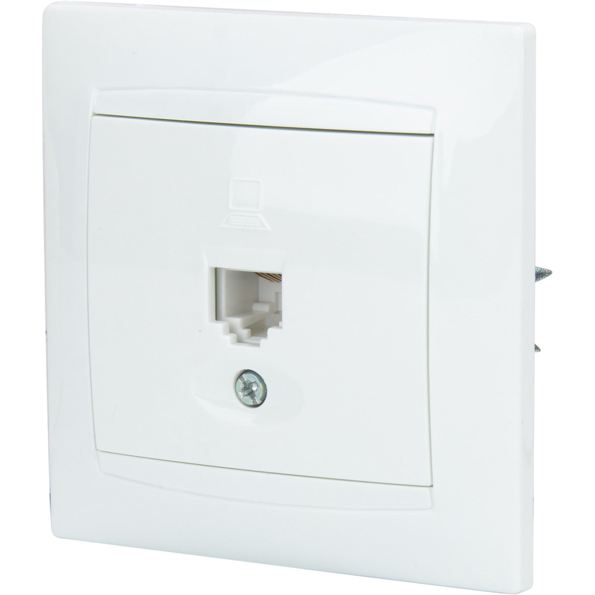 Prise RJ45 encastrée Zyna - Blanc - Zenitech