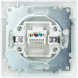 Prise RJ45 encastrée Zyna - Blanc - Zenitech
