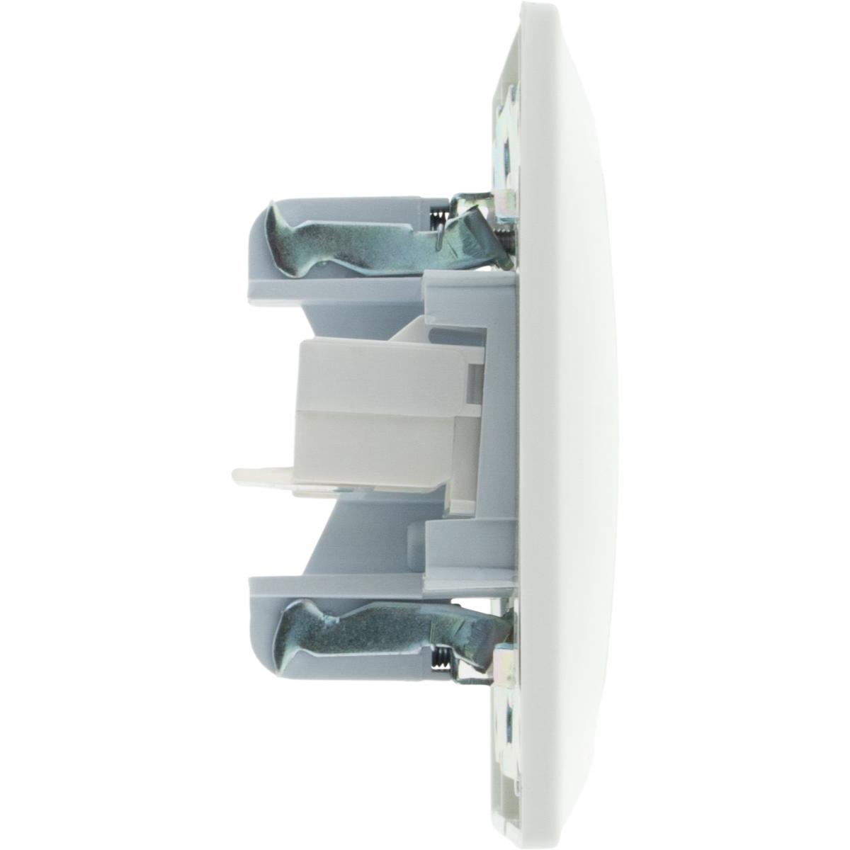 Prise RJ11 + RJ45 encastrées Zyna - Blanc - Zenitech