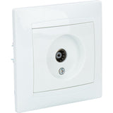 Prise TV encastrée Ø9,52mm Zyna - Blanc - Zenitech