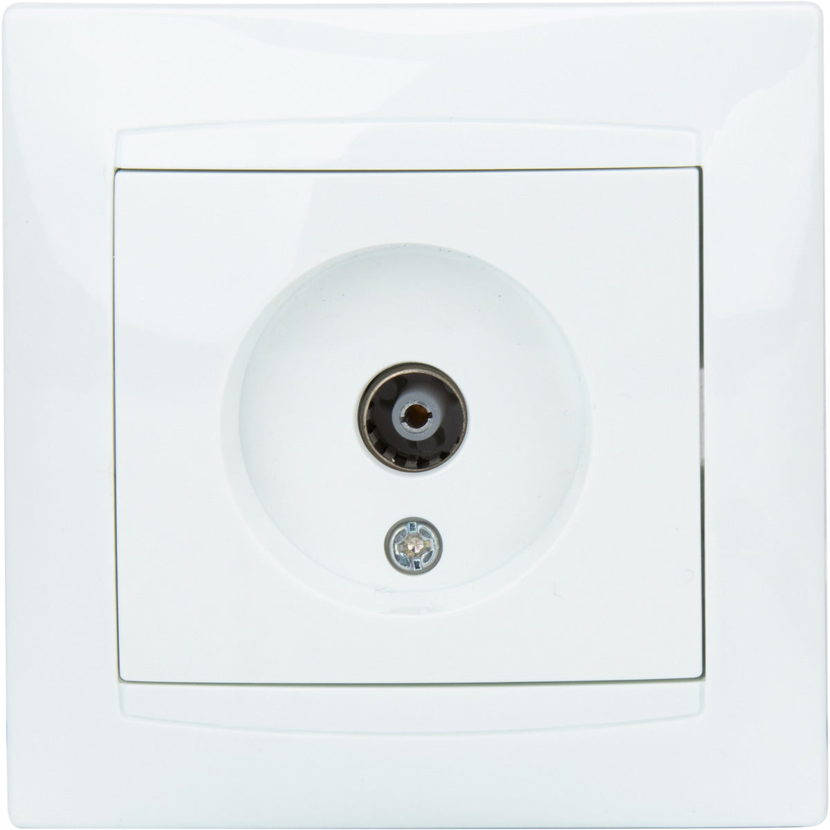 Prise TV encastrée Ø9,52mm Zyna - Blanc - Zenitech