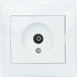 Prise TV encastrée Ø9,52mm Zyna - Blanc - Zenitech