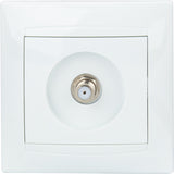 Prise satéléphonelite encastrée mâle Ø7mm type F Zyna - Blanc - Zenitech