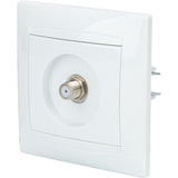 Prise satéléphonelite encastrée mâle Ø7mm type F Zyna - Blanc - Zenitech