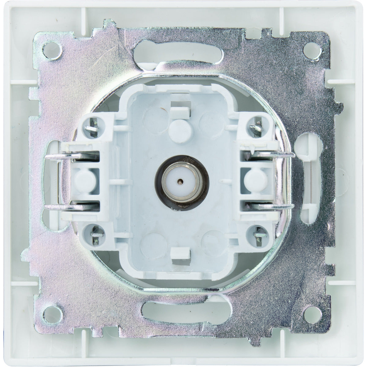 Prise satéléphonelite encastrée mâle Ø7mm type F Zyna - Blanc - Zenitech