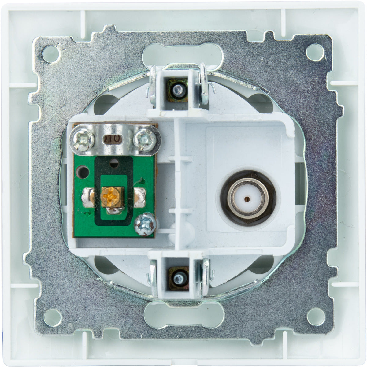 Prise satéléphonelite F7 + TV Ø9,52mm Zyna - Blanc - Zenitech