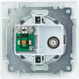 Prise satéléphonelite F7 + TV Ø9,52mm Zyna - Blanc - Zenitech